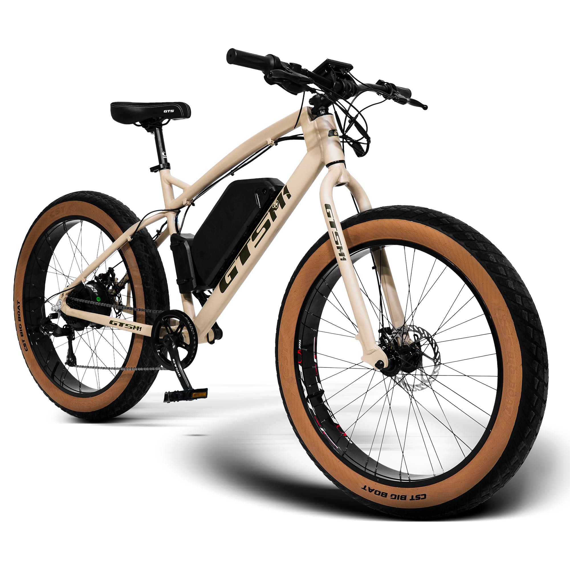 Bicicleta Elétrica GTS M1 750W Fat Trail 48V 15Ah com Acelerador 7V para Trilhas e Passeios