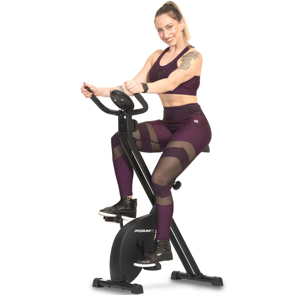 Bicicleta Ergométrica Dobravel PodiumFit X-Bike XB100 Magnetica 8cargas Silenciosa