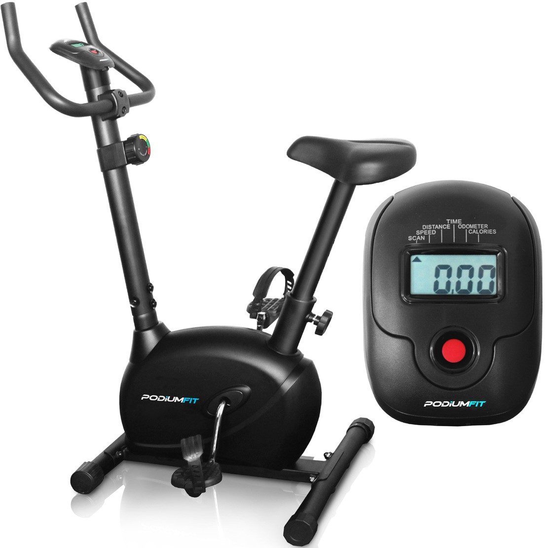 Bicicleta Ergométrica PodiumFit V100 - Magnética - 8cargas - Max120Kg - Silenciosa