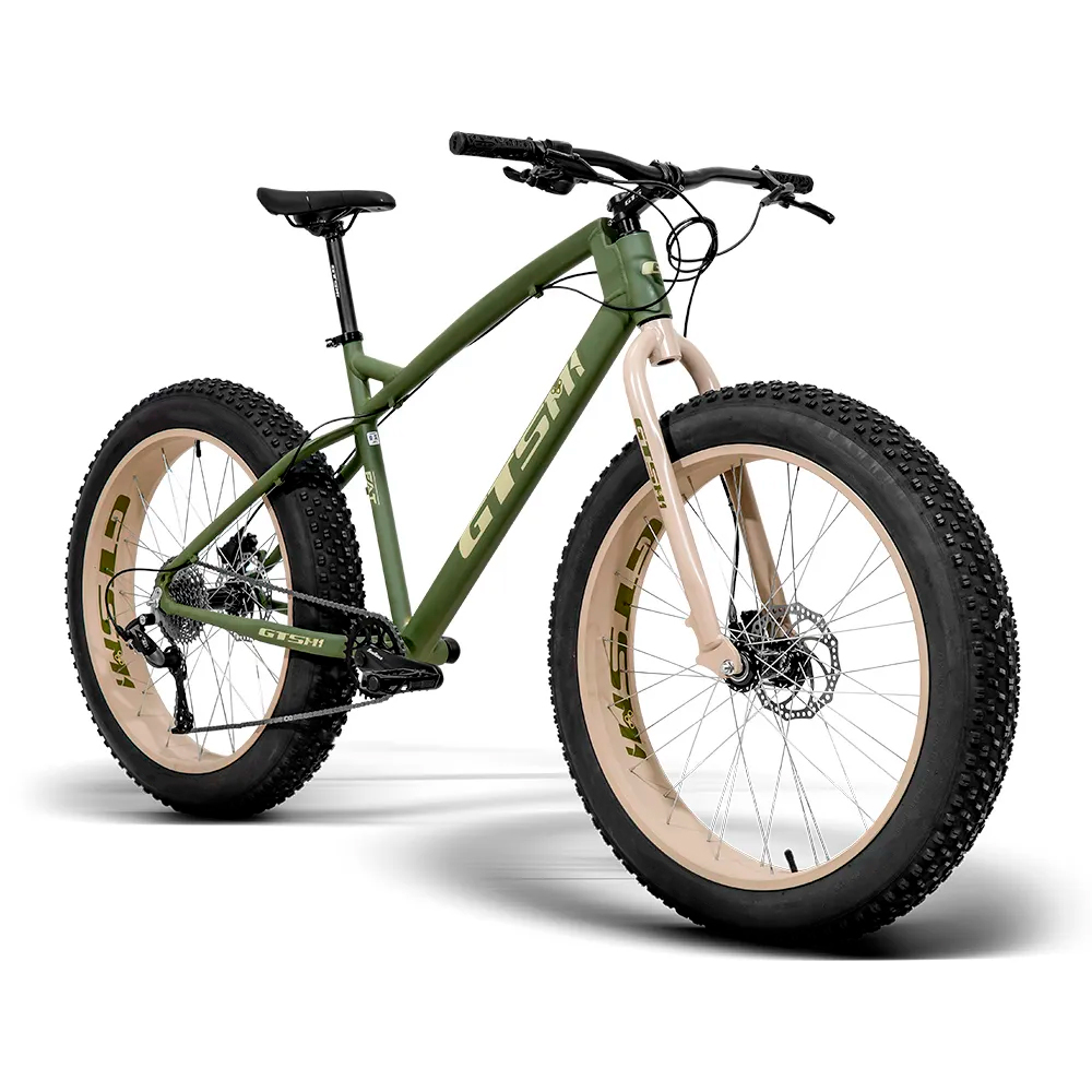 Bicicleta GTS Fat Bike Aro 26 com Freio a Disco Hidráulico 9 Marchas e Garfo Rígido | GTS M1 I-Vtec FAT FORCE