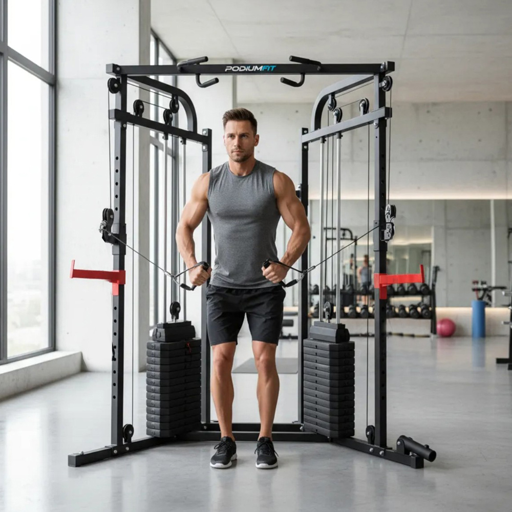 CrossOver Angular Academia Podiumfit CA300 160kg Estação de Musculação