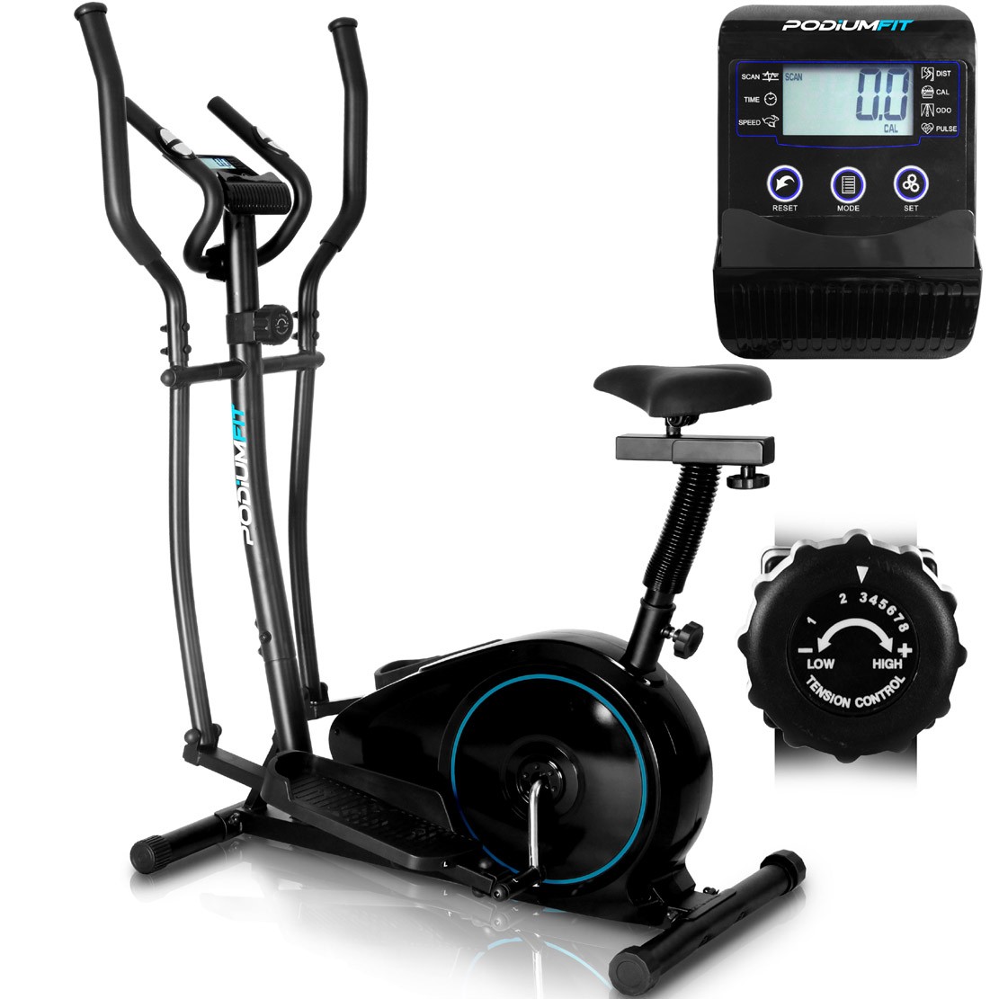 Elíptico Bike Podiumfit Eb100 Magnético 8cargas Max120kg -=- PROMOÇAO  -=-