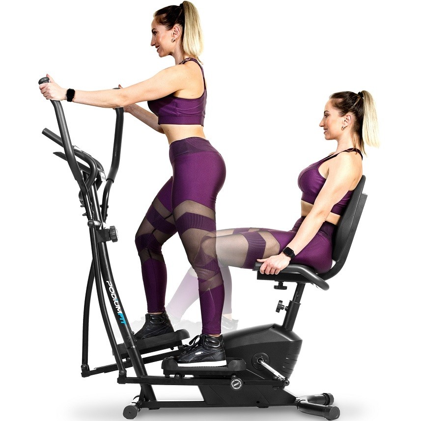 Elíptico e Bicicleta Ergométrica PodiumFit EH100 2 em 1 Silencioso  -=- PROMOÇAO -=-