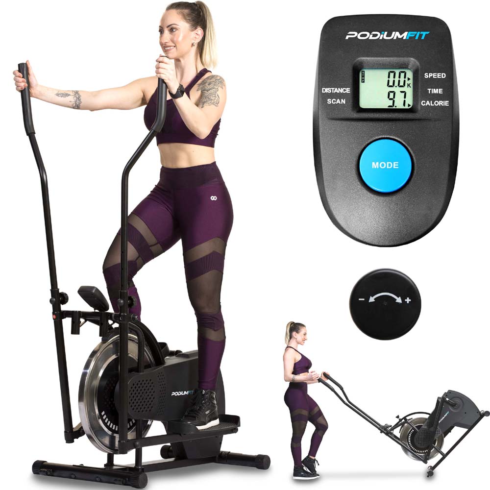 Elíptico Spinning PodiumFit BE100 - Roda 5kg - Silenciosa  -=- PROMOÇAO =-