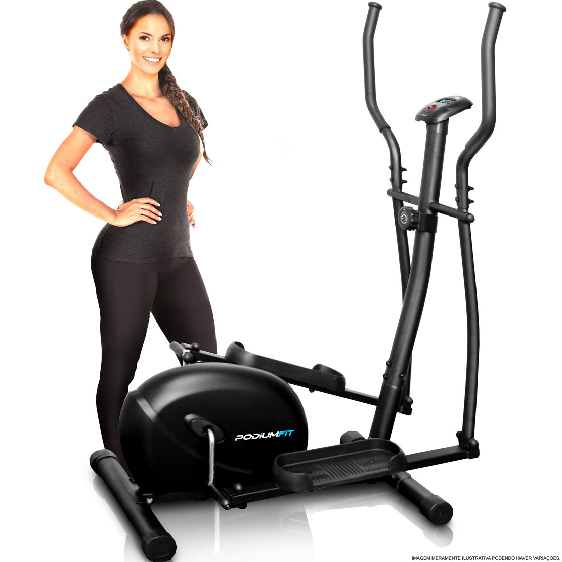 Elíptico Transport PodiumFit L100 - Magnético - 8cargas - Silencioso