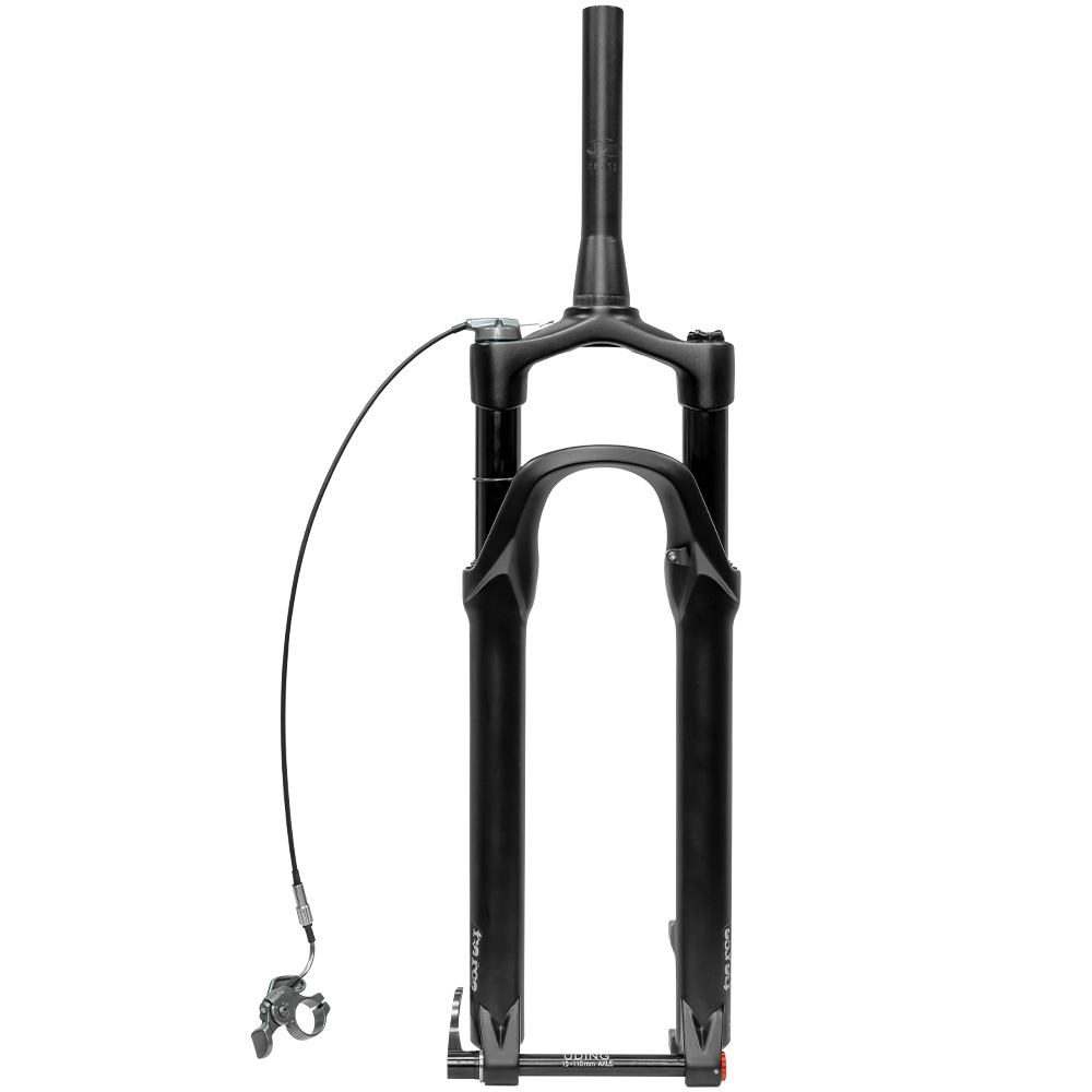 Garfo Suspensão aro 29 a Ar Eixo Boost Trava no Guidão Retorno 100mm Espiga Tapered Brave Fierce 32