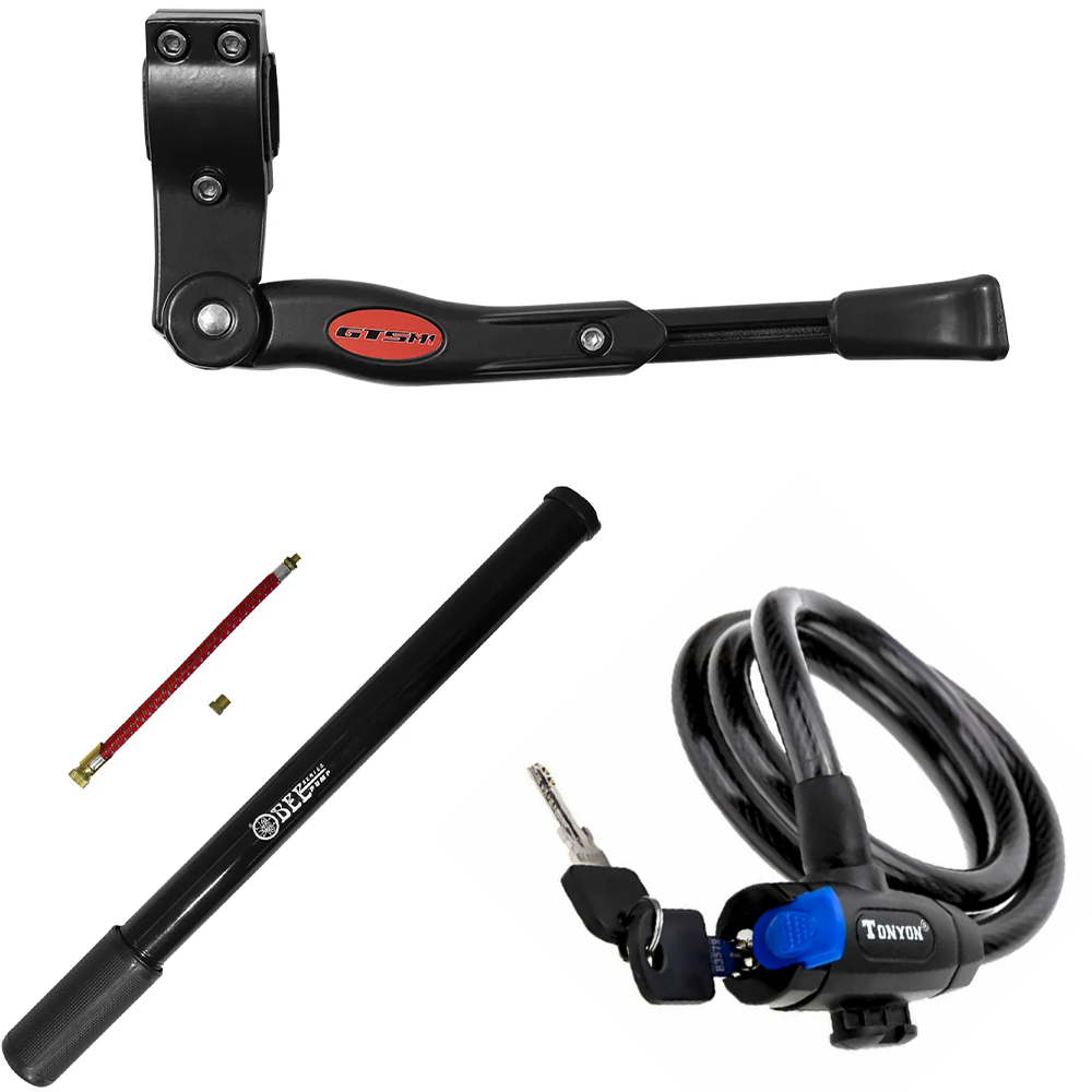 KIT BLACK 03 - DESCANSO + CADEADO + BOMBA