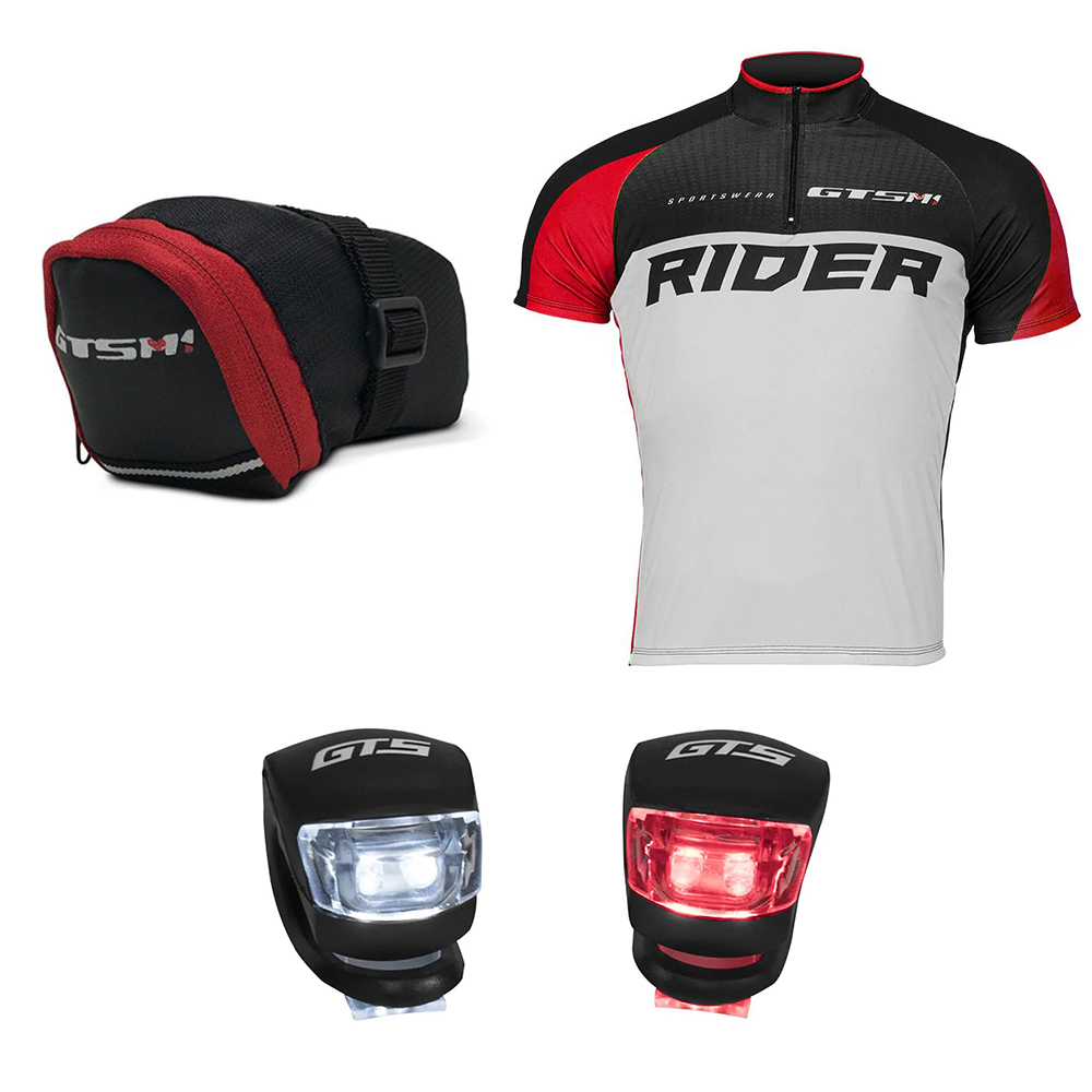 KIT BLACK 06 - CAMISETA + BOLSA + SINALIZADORES