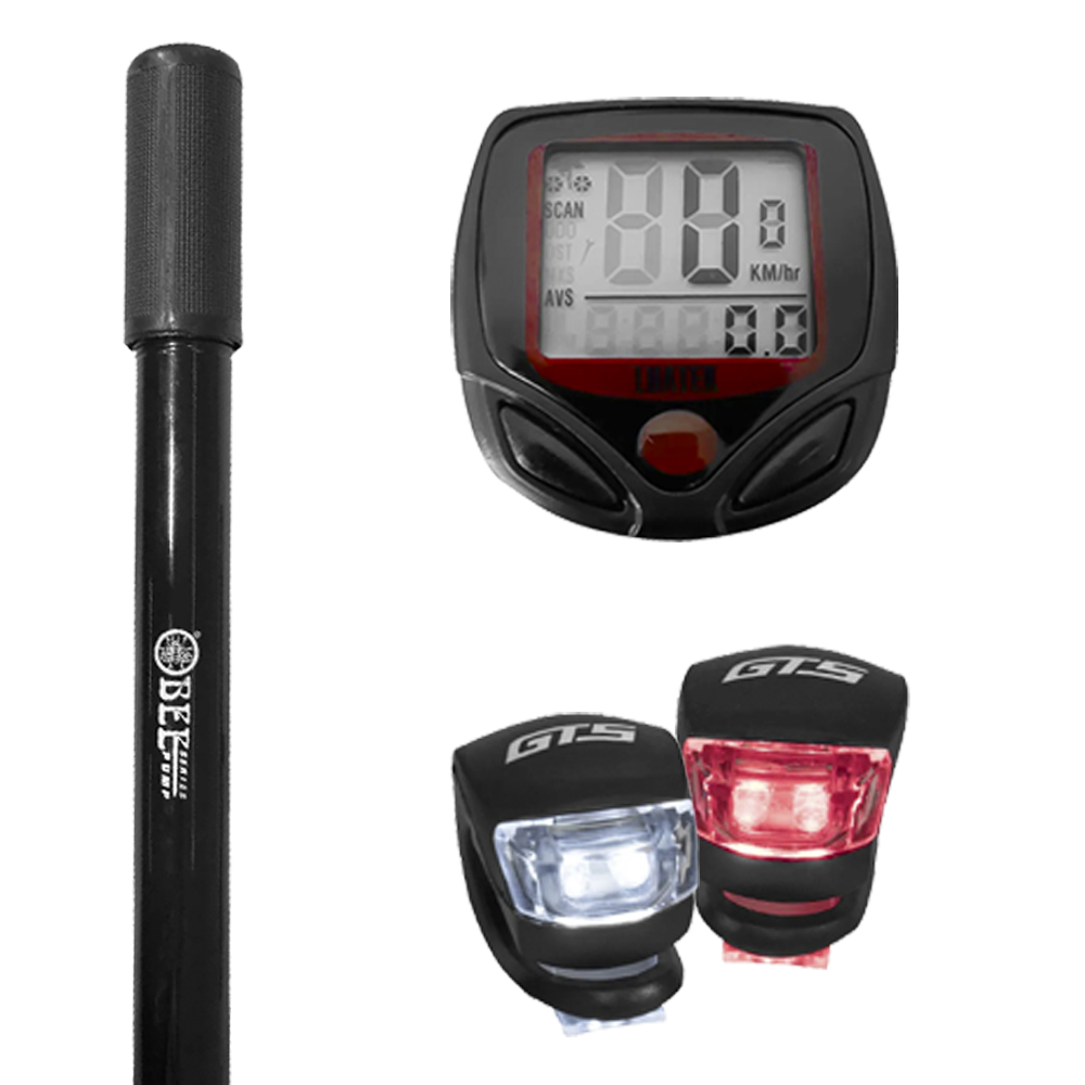 KIT BLACK 08 - VELOCÍMETRO + BOMBA + SINALIZADORES