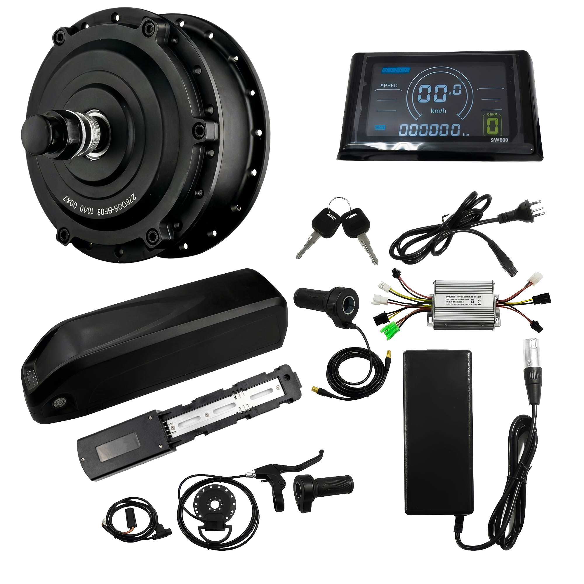 Kit Elétrico Fat Bike 750W 48V com Bateria 15Ah e Motor Traseiro Rosca para Alta Performance