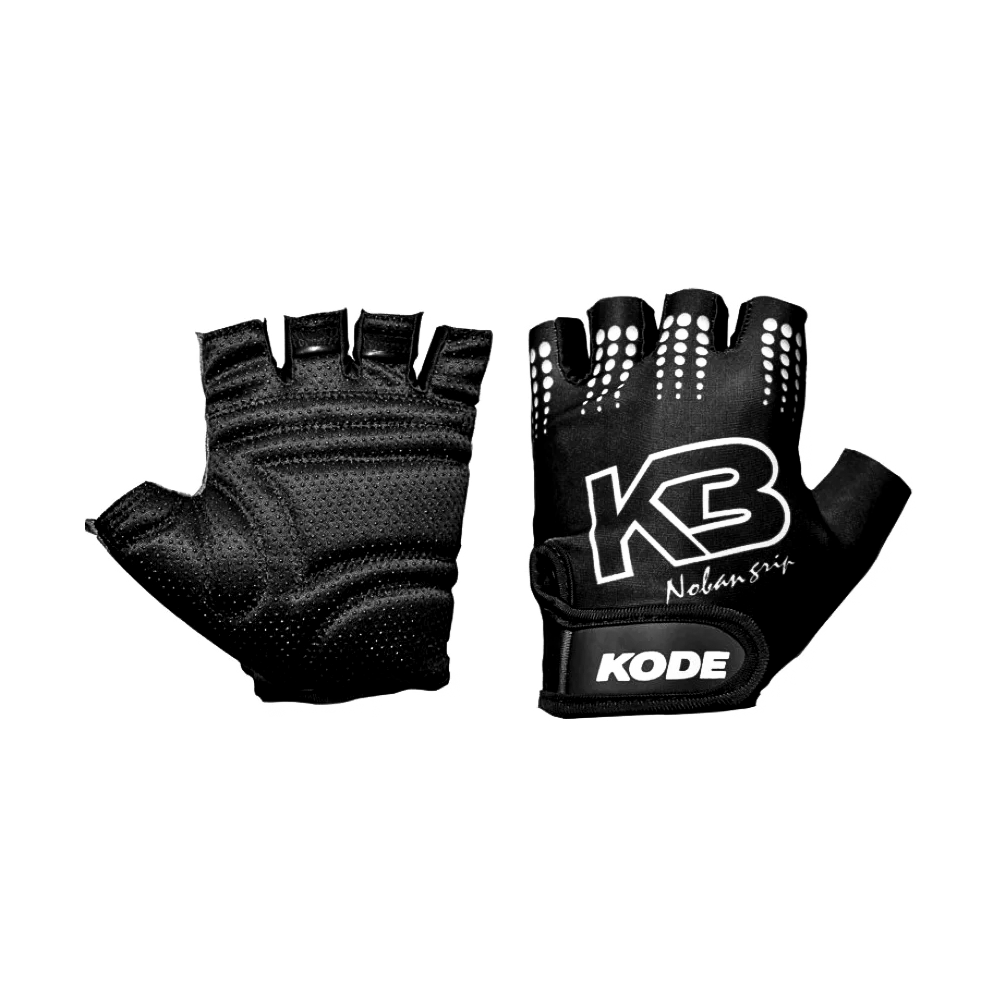 Luva Kode K3 Noban Meio Dedo Antiderrapante Cinta de Velcro no Punho