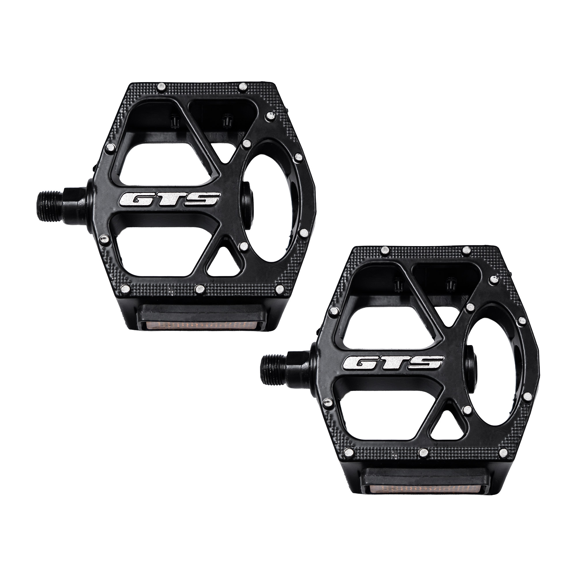 Pedal GTSM1 Plataforma Relevo Alumínio rosca grossa Preto