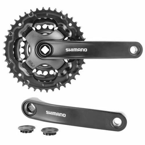 Pedivela Engrenagem Shimano Tourney FC-TY301 175mm coroa Tripa 24/34/42