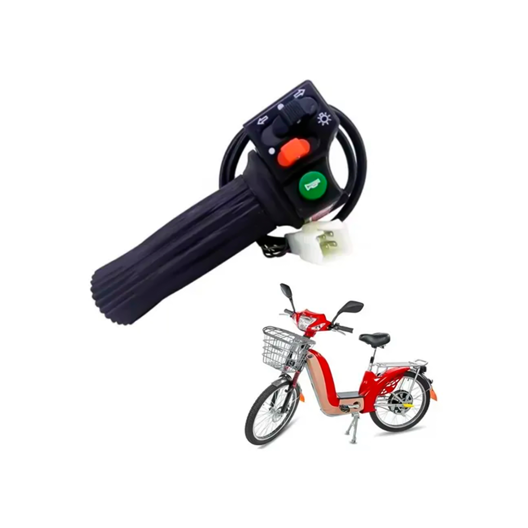 Punho Esquerdo com Comando Luz e Seta Bike Elétrica Souza 350W